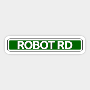 Robot Rd Street Sign Sticker